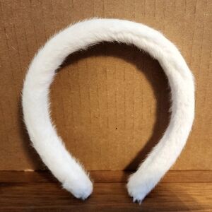 NEW White Faux Fur Headband